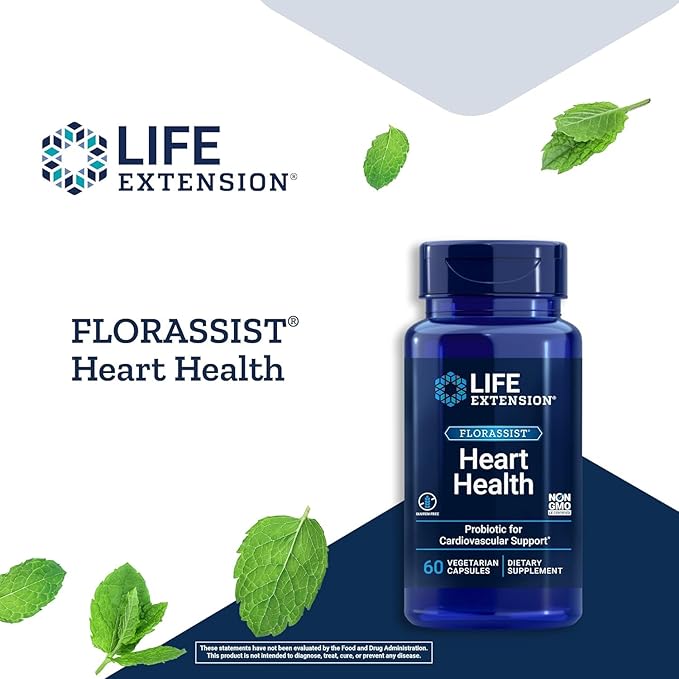 Life Extension FLORASSIST Heart Health 2.5 Billion 60 Capsules