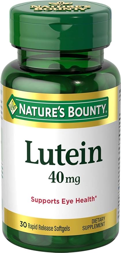 Nature's Bounty Lutein Pills, Eye Health 40 mg, 30 Softgels