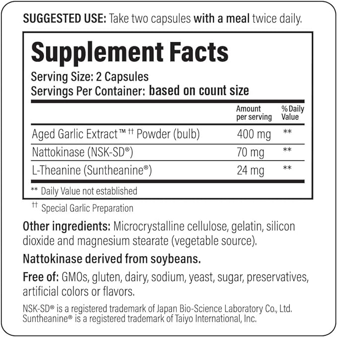 Kyolic Aged Garlic Extract Formula 109, 160 Capsules