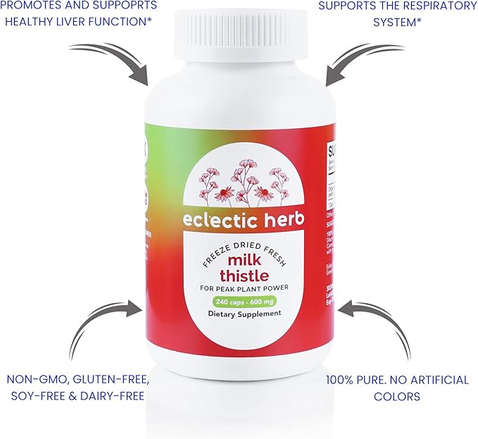 Eclectic Institute Raw Freeze-Dried Non-GMO Milk Thistle 240 CT