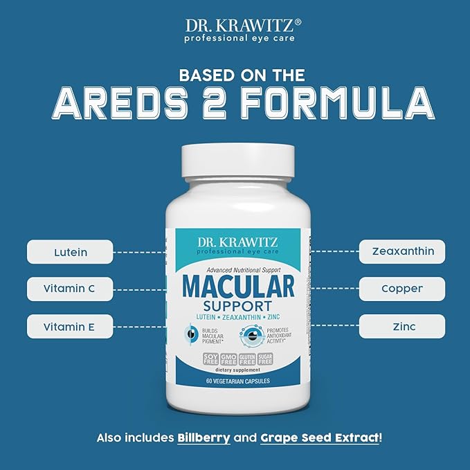 Macular Support with Lutein, Zeaxanthin Zinc (60 Vegetarian