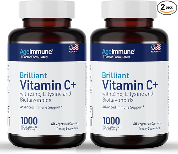 Vitamin C 1000mg Complex with L-Lysine 500mg, Zinc 12mg, Bioflavonoids 300mg. Doctor Bottles.(2)