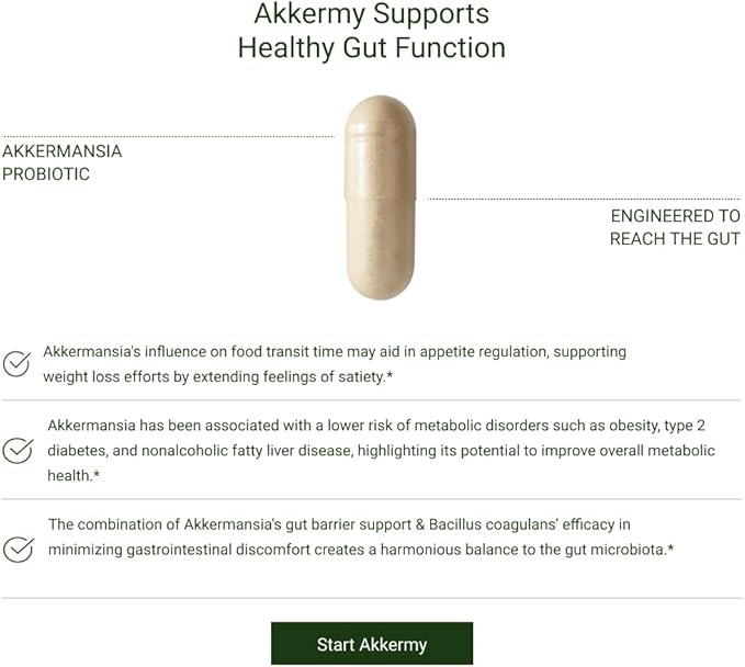Akkermansia Muciniphila Probiotic for Weight & GLP-1 Boosting B2, D3 D3 & 60 Day