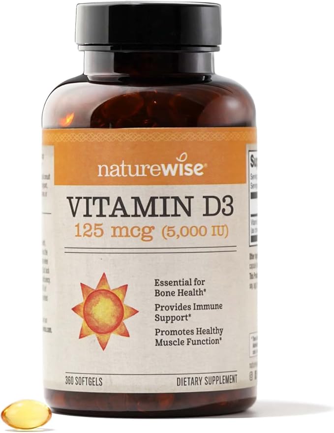 NatureWise Vitamin D3 5000iu (125 mcg) 1 Year 360 Count
