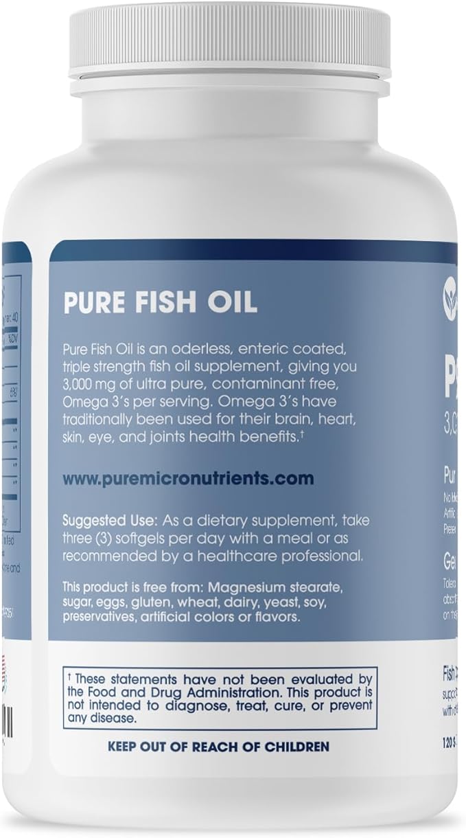 Pure Micronutrients - Omega 3 Fish 3000mg, Triple 120 Softgels