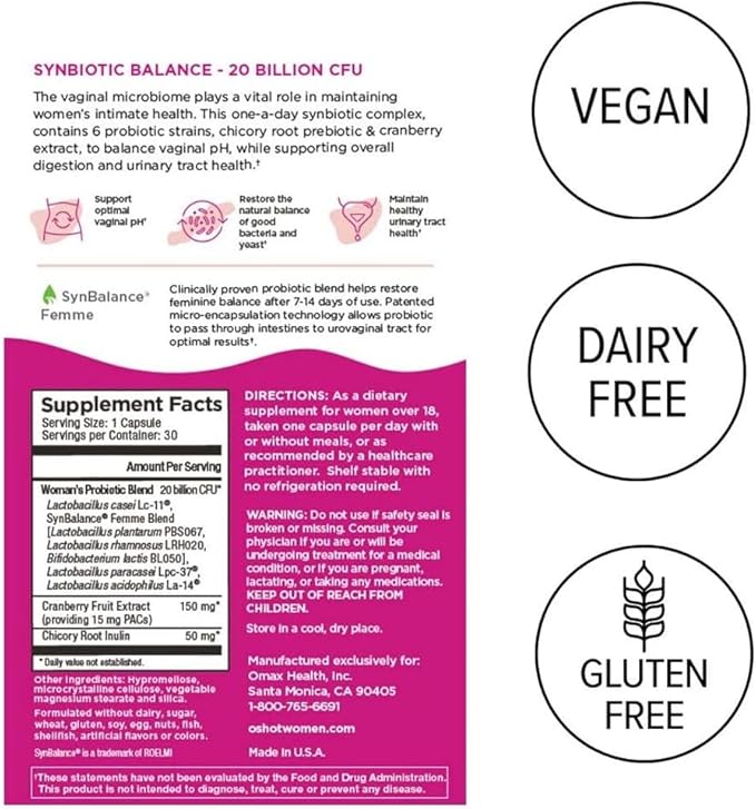 2 Pack Vegan Vaginal Probiotic + 60 Vege-Capsules