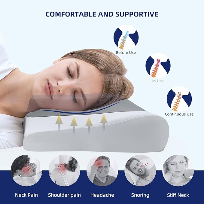 ABLEGRID Contour Memory Foam Cervical Pillow,FSA