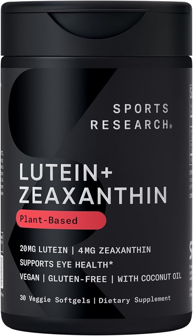 Sports Research Vegan Lutein + Zeaxanthin (20mg) with (30 Softgels)