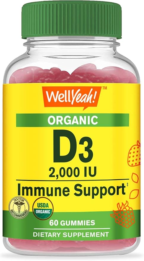 Organic Vitamin D3 2,000 IU (50 60 Gummies