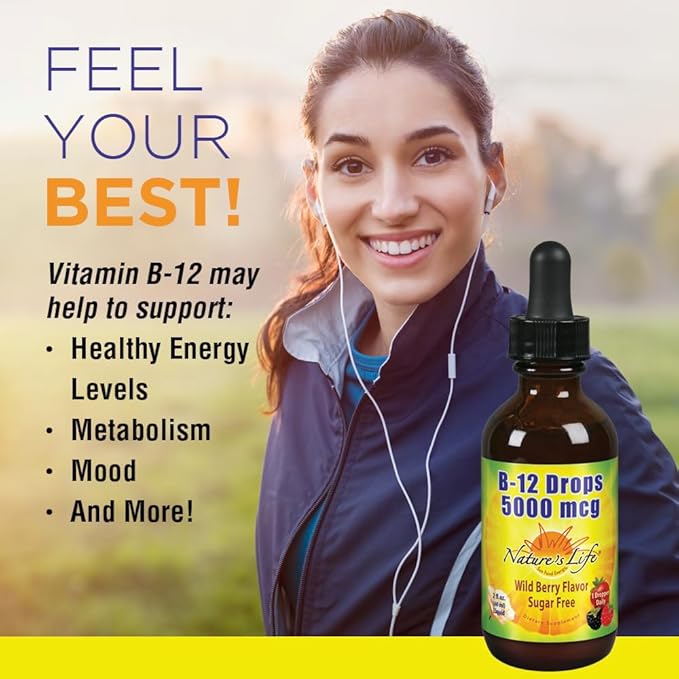 Nature's Life B-12 Drops, Methlycobalamin 4 oz (2 Fl Oz (Pack of 1))