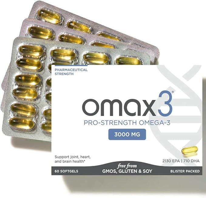 Omax3 Professional Strength Ultra-Pure Omega-3 Fish Oil 1000 mg 60 Softgel