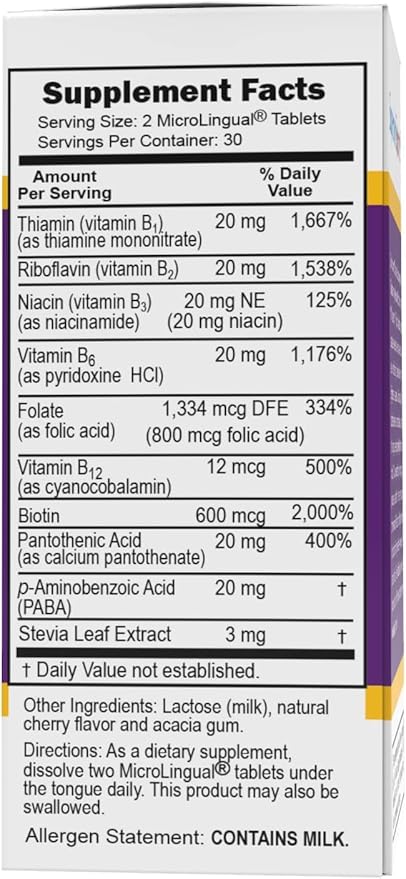 Superior Source B Complex Folic Acid/Biotin (60 tablets)