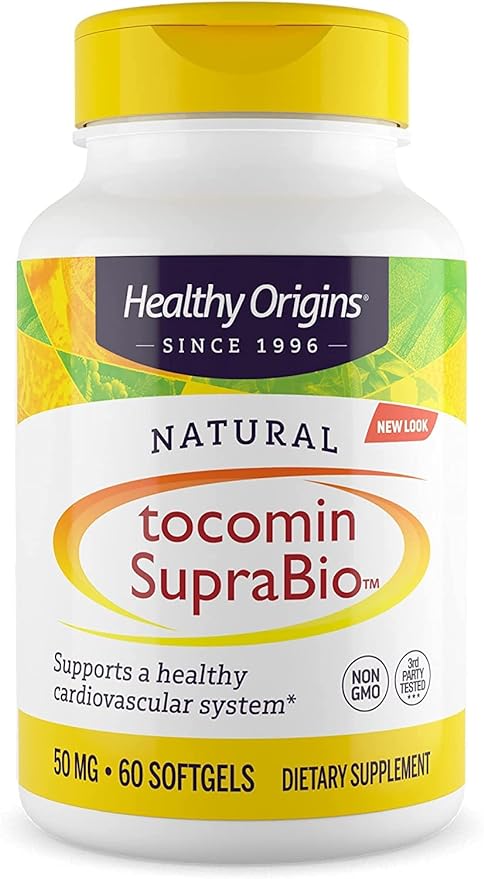 Healthy Origins Tocomin SupraBio (Tocotrienols), 50 mg 60 Softgels
