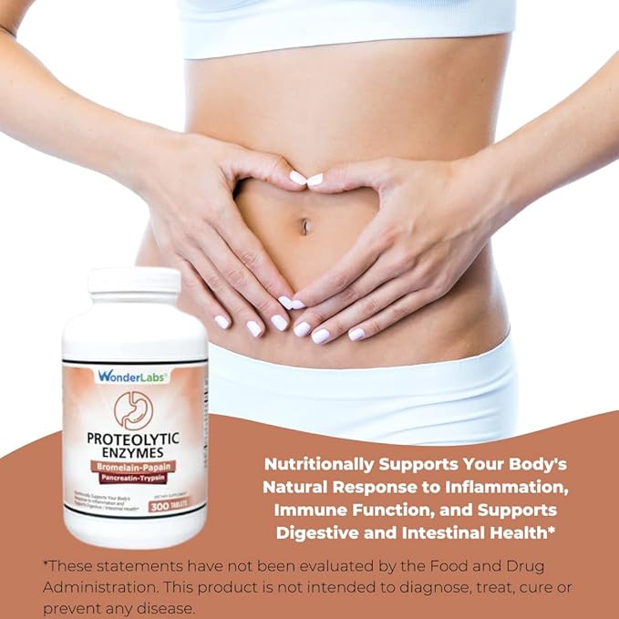 Proteolytic Enzymes | Bromelain Papain Pancreatin 550 mg 100 tablets