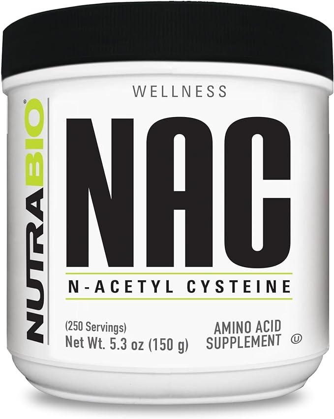NutraBio N-Acetyl Cysteine Supplement (NAC) 150 Grams 600mg Serving