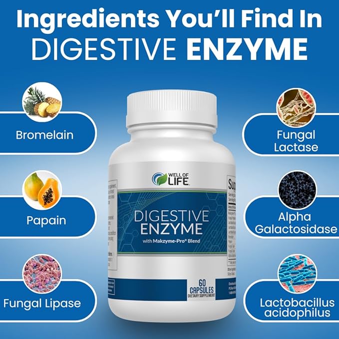 Digestive Enzyme: 700mg, 60 Vegetarian Capsules,