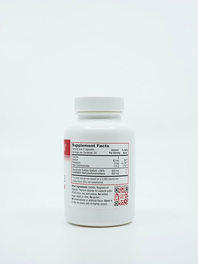 Synutra's 800 mg OptiMSM & 800 60 Capsules 30-Day Servings-2 Servings-2 Capsules