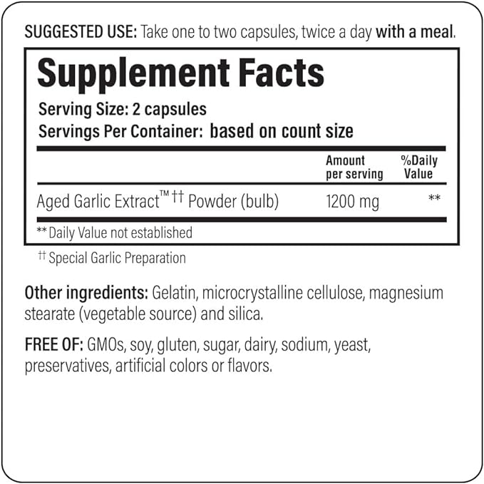 Kyolic Aged Garlic Extract Formula 200, 120 Capsules