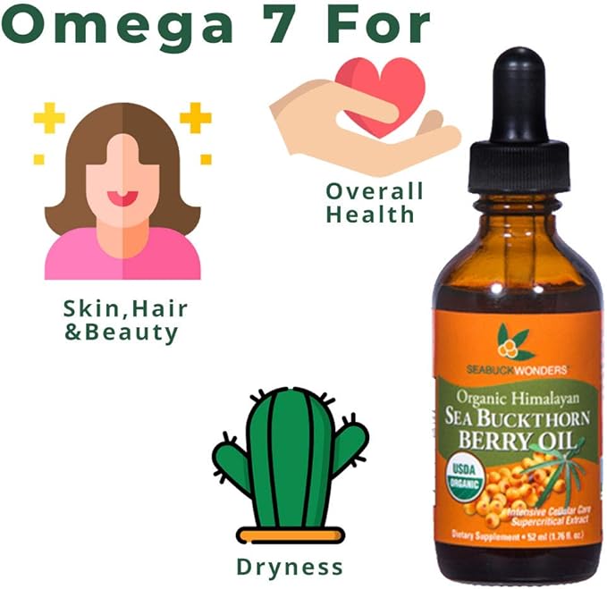 Omega-7 Complete 120 Softgels & Organic 1.76oz for