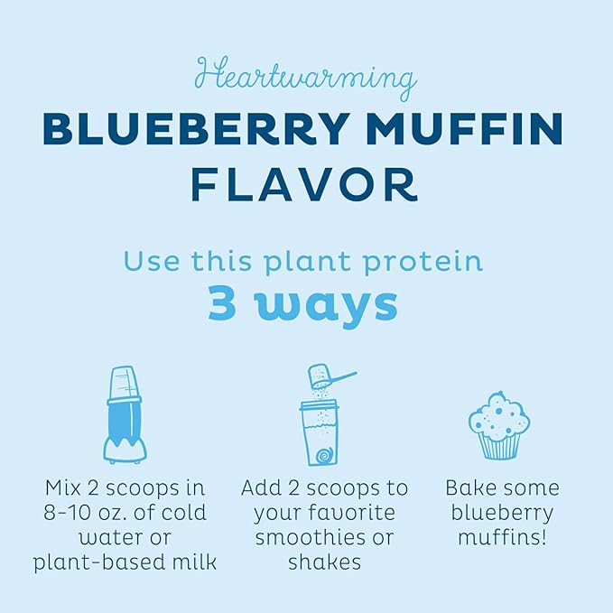 KOS Plant Based Protein Powder, Blueberry Muffin 10 Servings
