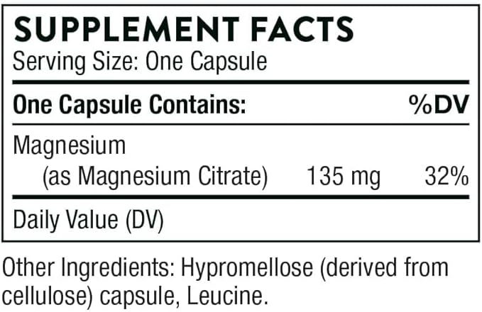 Thorne Research - Magnesium Citrate -to 90 Capsules
