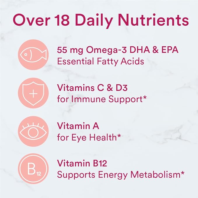 SmartyPants Teen Girl Multivitamin Gummies: Omega 3 Fish D3, B12, B12, Vitamin 120 Count (30 Day