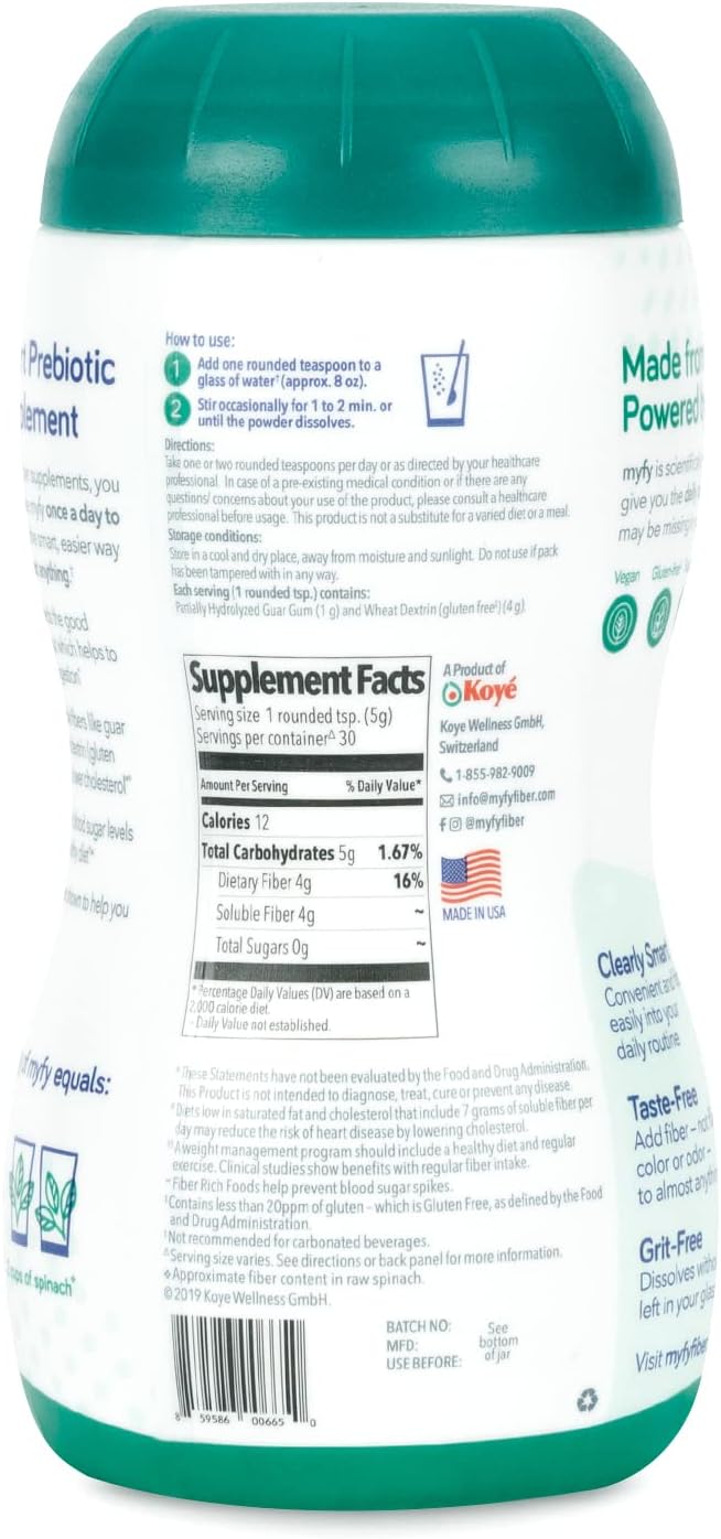 Natural Prebiotic Fiber Supplement Powder 5.3oz (30 (30 Servings)