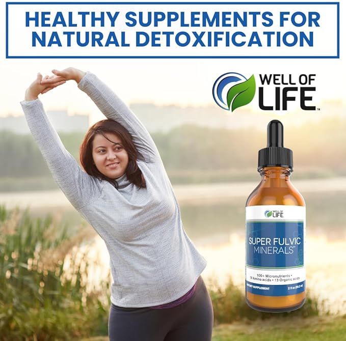 Super Fulvic Minerals: Herbal Detox 2 oz. 128 Servings.