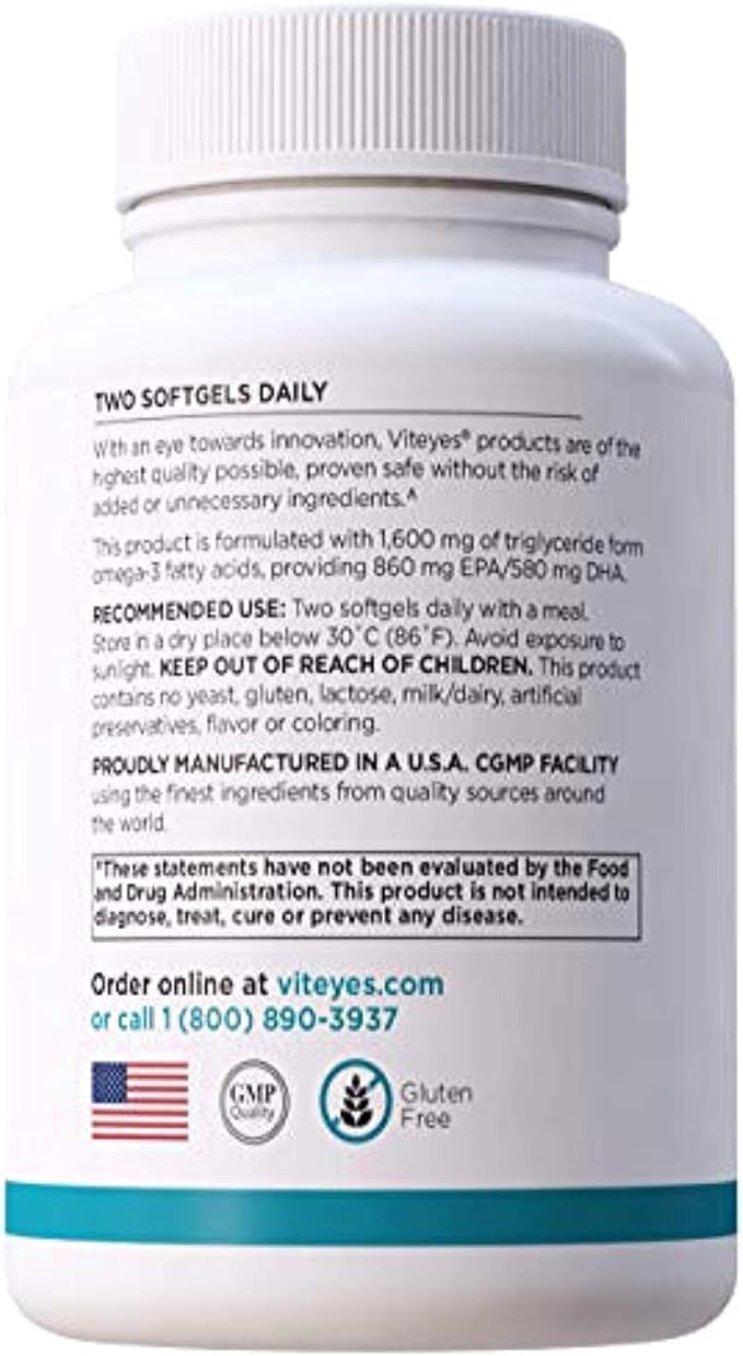 Viteyes Omega-3 TG Eye & Heart 60 Count