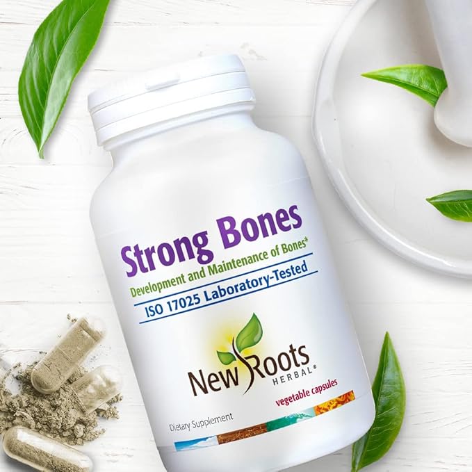 NEW ROOTS HERBAL Strong Bones D3, VIT K2 (MK-7) (MK-7) - (360 Veg