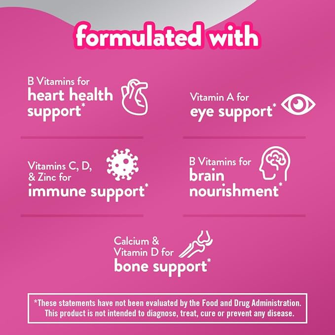 Vitafusion Chewable Calcium Gummy Vitamins Bone 50+ Multivitamin