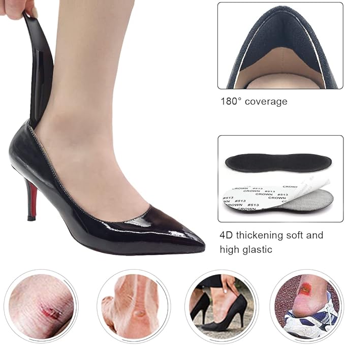 Dr. Foot Heel Grips for Men 2 Pairs+ 1 Shoe