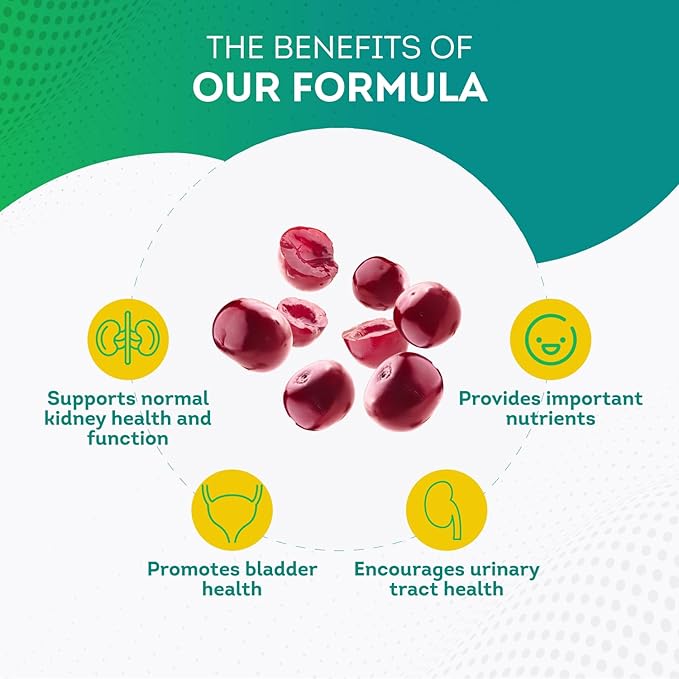 PurePremium Supplements Kidney Support Supplement for Men & Women - with Cranberry Extract to Support Urinary Tract, Normal Bladder Function & Supports Kidney's Health - 4 Months Supply - 120 Capsules