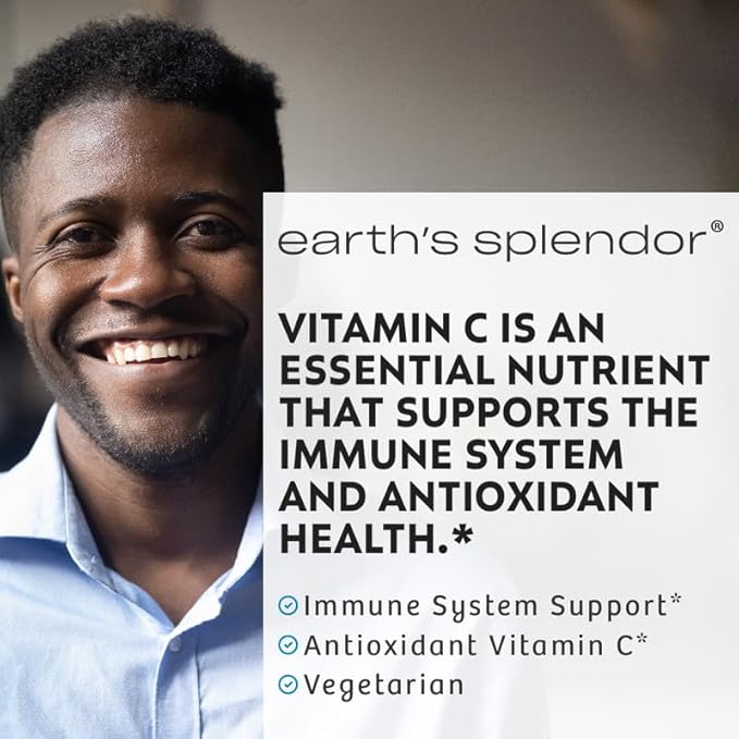 Earth's Splendor Immune Support Supplements, (500mg Vitamin 100 Tablets)