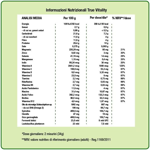 Green Foods True Vitality Plant Protein 25.2 oz