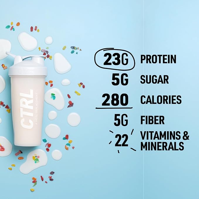 CTRL Meal Replacement Shake with Real 15 Servings 23g of 8g of 22 Vitamins 1g Sugar