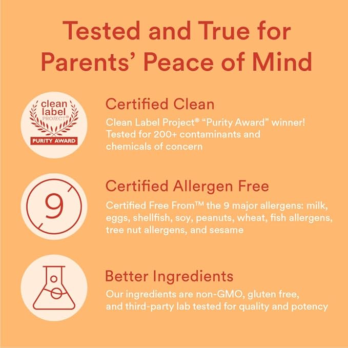 SmartyPants Kids Multivitamin Gummies: Omega 3 D3, C, B12, B6, B6, Vitamin 90 Count (22 Day