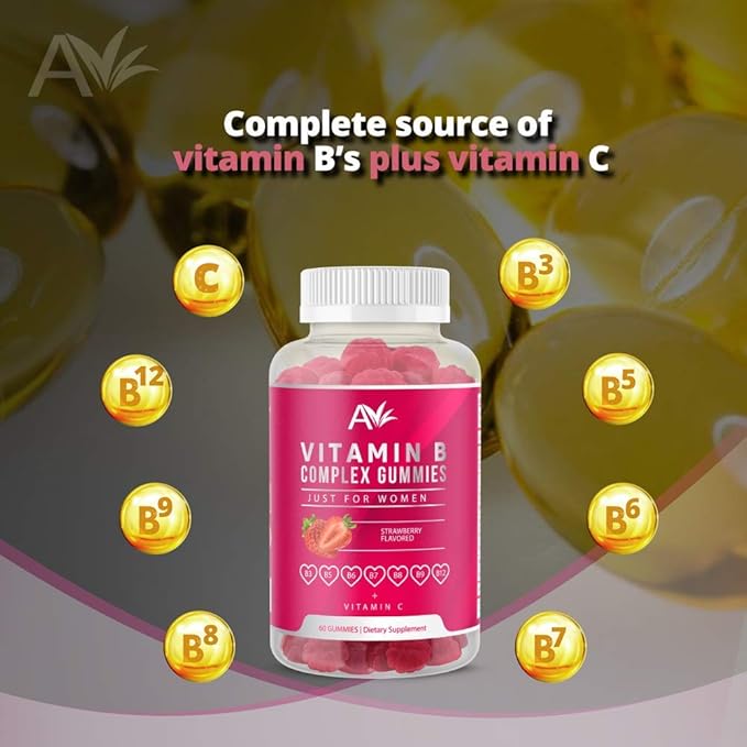 Avilana Vitamin B Complex Just B12, B7 B7 (Biotin), B6, B3 B3 (Niacin), B5, B6, B6, B8, B8, B9 B9 (Folate)s, (1 Pack)