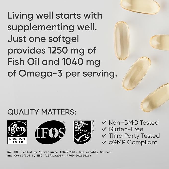 Sports Research Triple Strength Omega 3 1250 mg, 180 ct