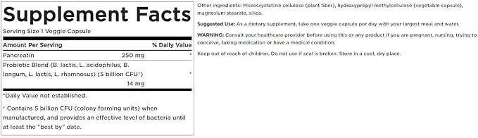 Swanson Probiotic with Digestive Enzymes 5 60 Veg