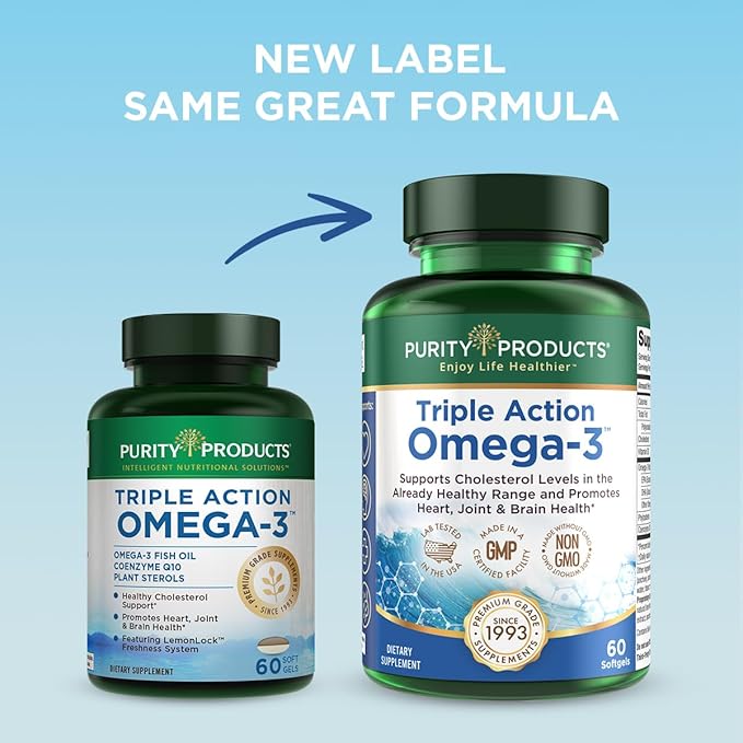 Purity Products - Triple Action Omega-3 60 Softgels