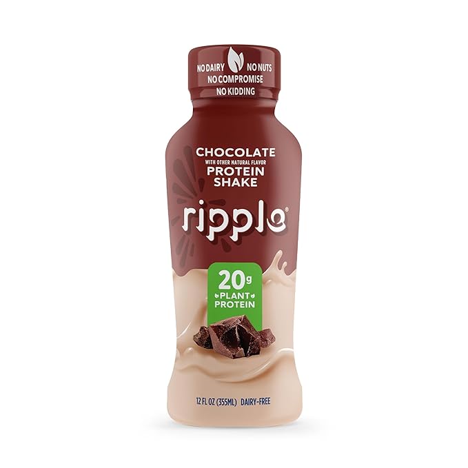 Ripple Vegan Protein Shake 20g Nutritious 12 Oz, 12 Pack