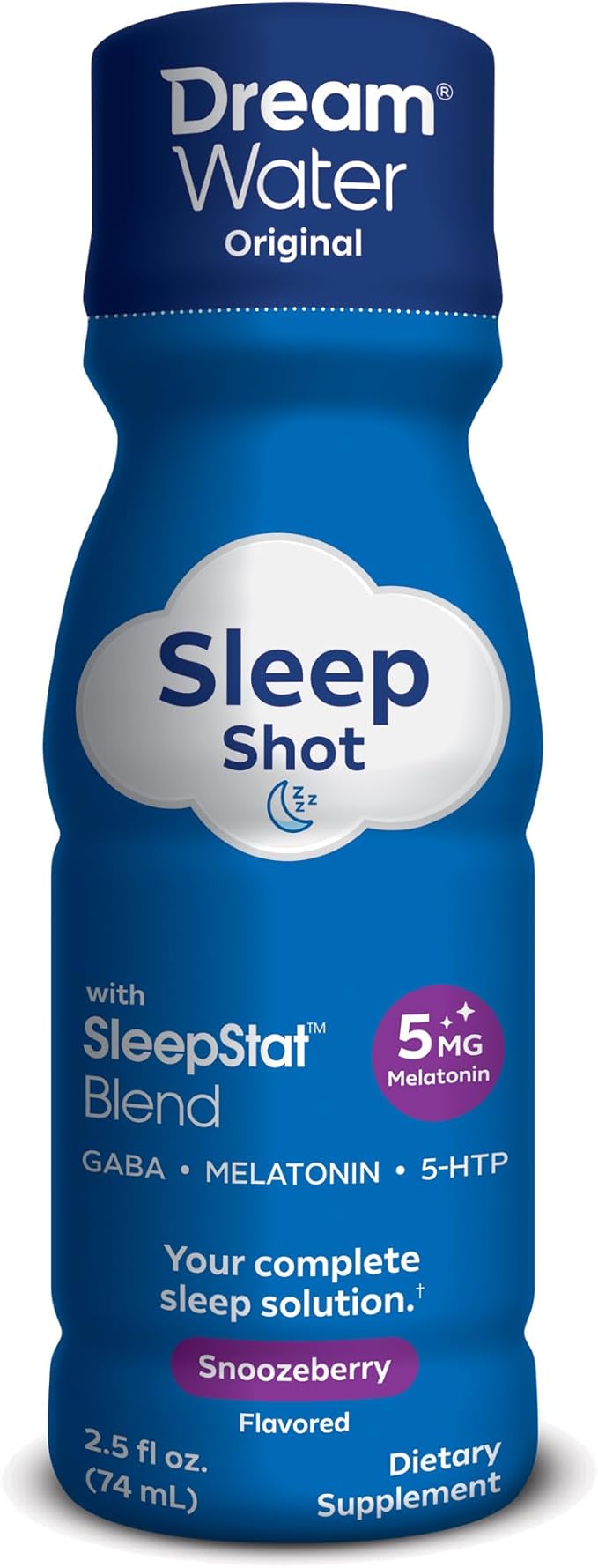 Dream Water Sleep Aid Supplement Drink; 5mg, GABA, 5-HTP; Zero 2.5 oz 24-Count