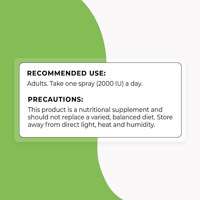 Supersmart - Vitamin D3 Spray 2000 IU per Day (Mint Flavor & Sugar Free) - Liquid Vitamin D Spray - Cholecalciferol Vitamin D3 | Non-GMO & Gluten Free - 25 ml