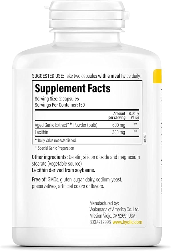 Kyolic #104 Garlic Extract With Lecithn 300 cap