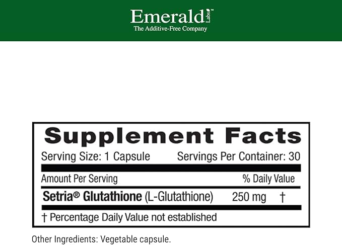 EMERALD LABS Setria L-Glutathione 30 Vegetable
