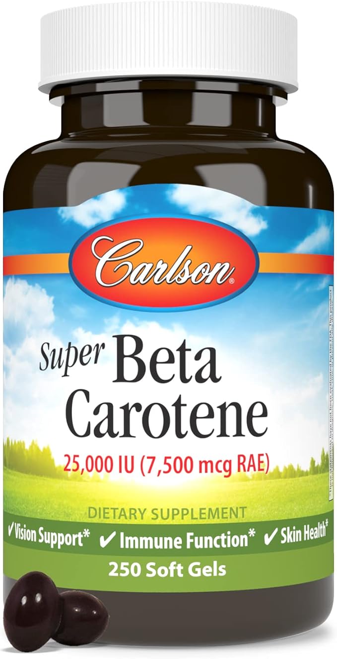 Carlson - Super Beta Carotene, 25000 (15 mg), 250 Softgels