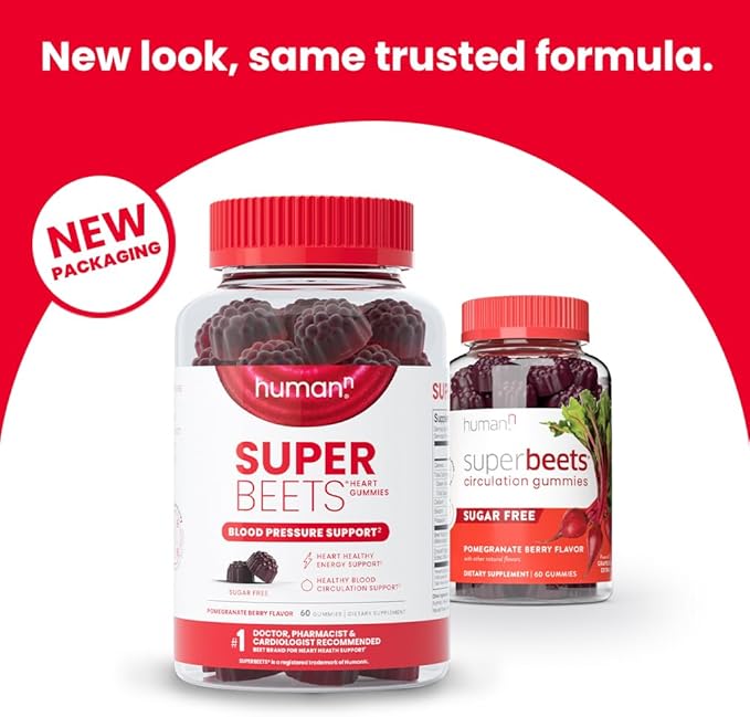 humanN SuperBeets Circulation Gummies 60 Count