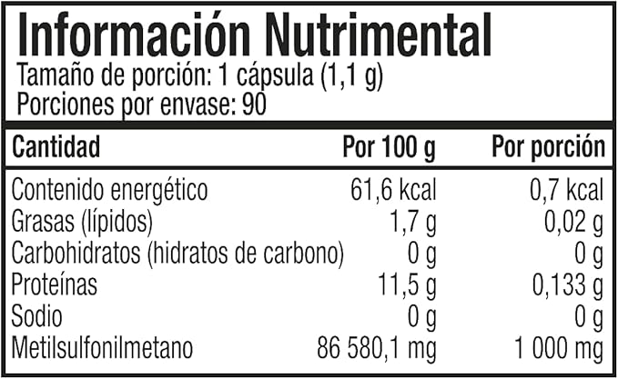 GNC MSM 1000mg, 90 Capsules, Supports