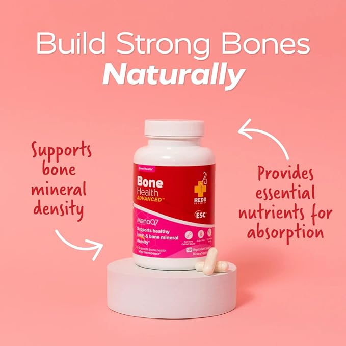 Redd Remedies, Bone Health Advanced, Vitamin D3 and Calcium for Strong Bone Support, 120 Vegetarian Capsules